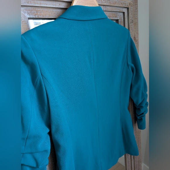 Michael Kors 2 Button Teal Women's Blazer Size 4 - Picture 10 of 14